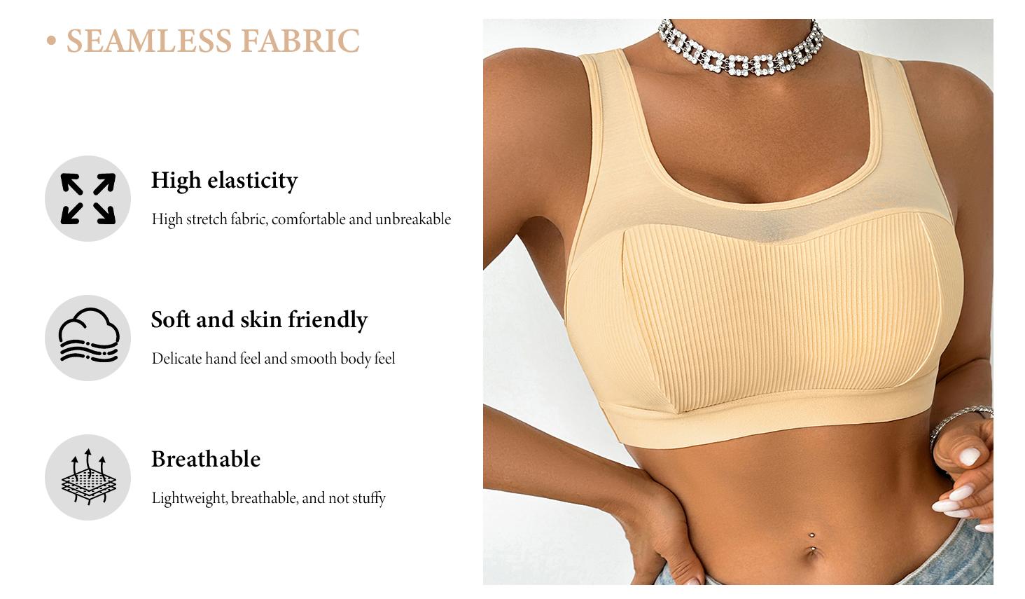 Push Up Bra No Cup No Wire Comfortable Breathable Everyday yoga Women's Wear Womenswear Fit Side Buckle Sports Push Up Bra No Cup No Wire Comfortable Breathable Everyday yoga Women's Wear Womenswear Fit Side Buckle Sports