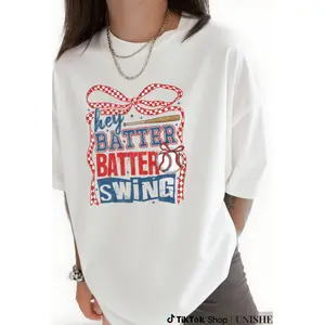Checkered Baseball Swing T-Shirt – Retro Style for Baseball Game Days