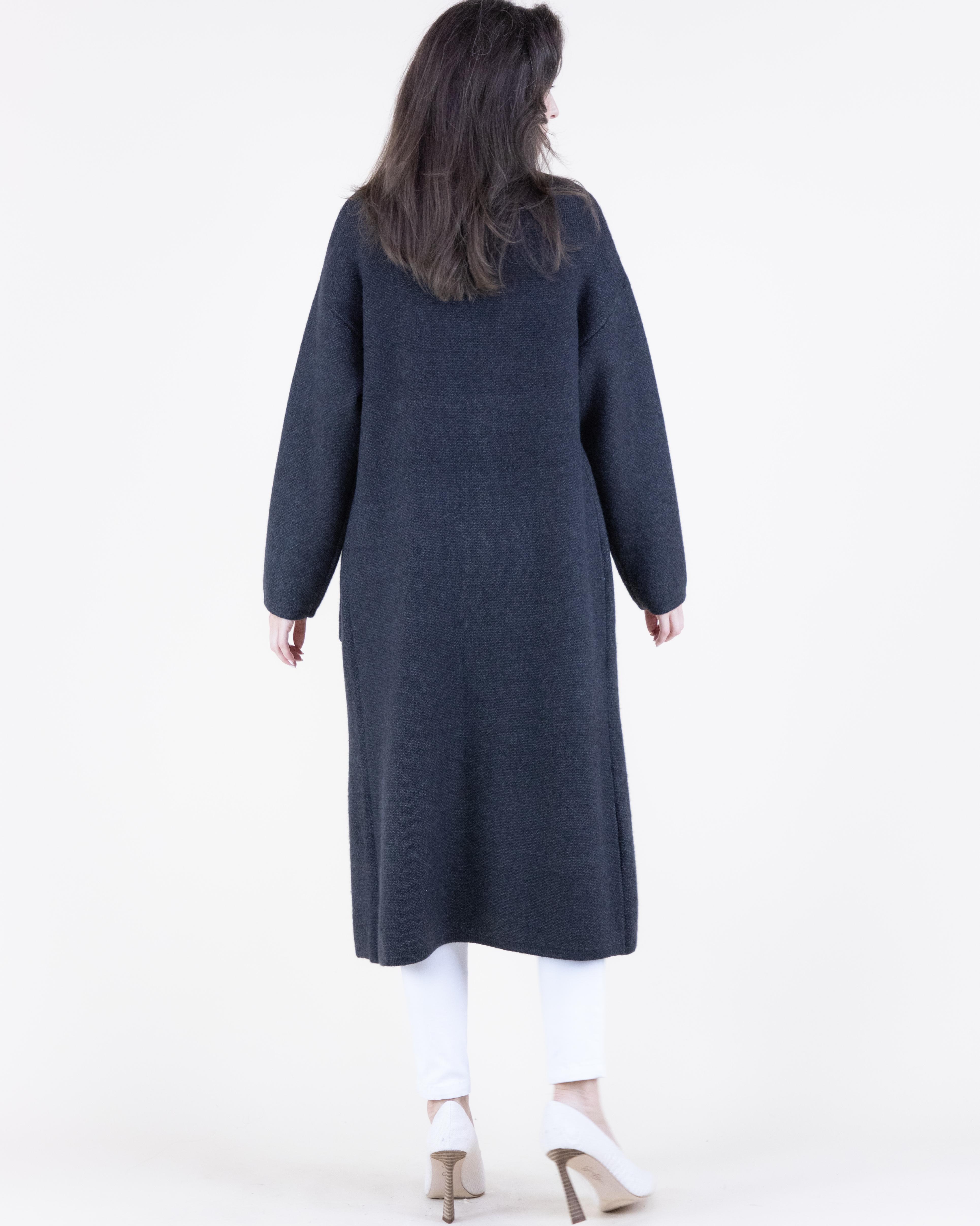 Classic Long Coatigan with Front Pockets - Soft Knit Blend for Warmth & High-Quality Look - Open Front Design - Two Large Pockets - Knee-Length Silhouette - Full-Length Sleeves - Ideal for Casual Outings & Layering - Available in Khaki, Black, White Classic Long Coatigan with Front Pockets - Soft Knit Blend for Warmth & High-Quality Look - Open Front Design - Two Large Pockets - Knee-Length Silhouette - Full-Length Sleeves - Ideal for Casual Outings & Layering - Available in Khaki, Black, White