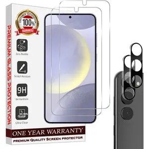 Entronix Clear Screen Protector & Camera Lens Protector Compatible with Galaxy S24 Plus - 4-Piece Combo Durable Protection