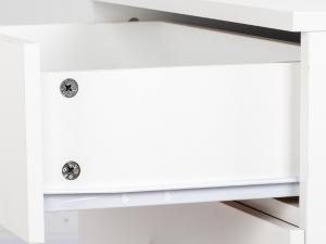 Karl home 4 Drawer Dresser for Bedroom, Small Chests of Drawers Modern Nightstand, White Dresser Chest with 4 Storage Drawers, Dressers for Nursery, Hallway, Living Room, Closet