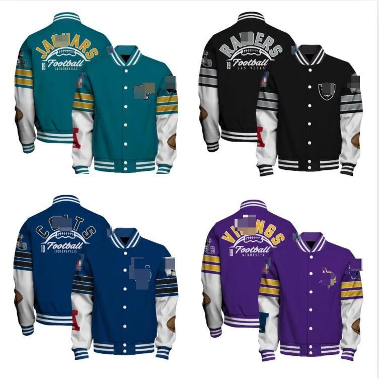 Unisex Vintage All Team Football Jacket – Retro Varsity Style, Y2K Sport Streetwear Game Day Outfit