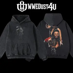 WWEDust4U Retro Vintage Limited Edition Roman Reigns & Rhea Ripley Hoodie 100% Cotton Blend Pre-washed for Softness Classic Menswear Fabric - Love