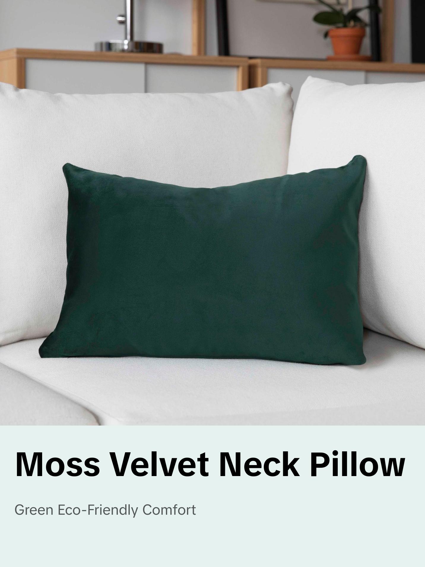 The Lumbar Pillow - Moss Recycled Velvet