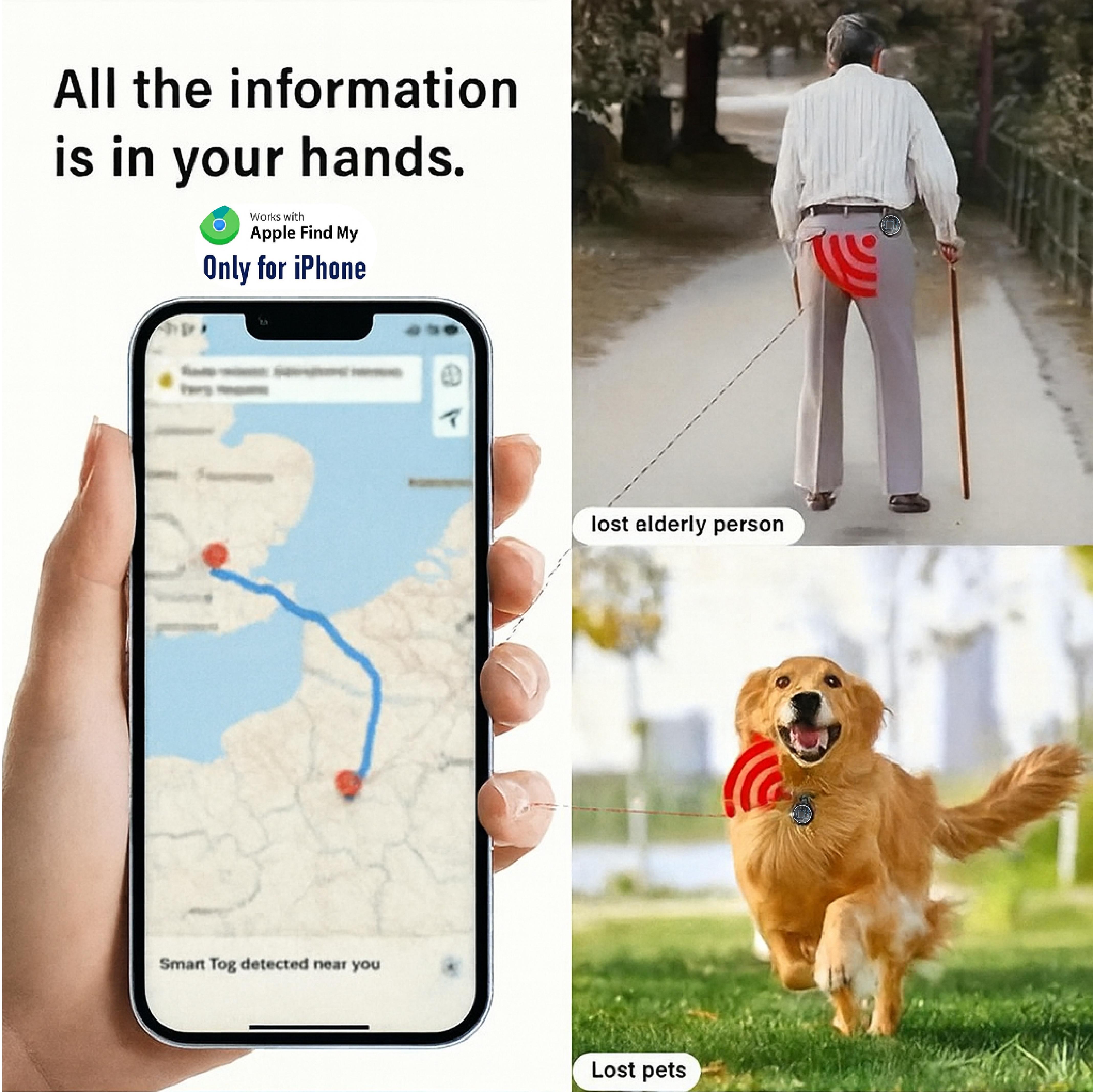 [Spring Deals] Tukio 2026 GPS Tracker(iOS Only) for Car & Keys,Mini Trackers Device with Weatherproof Magnetic Case-No Monthly Fee-Best Hidden GPS Trackers,Global Coverage Location Tracker,Anti-lost Device,For Apple Find My (iOS Only) For iPhone