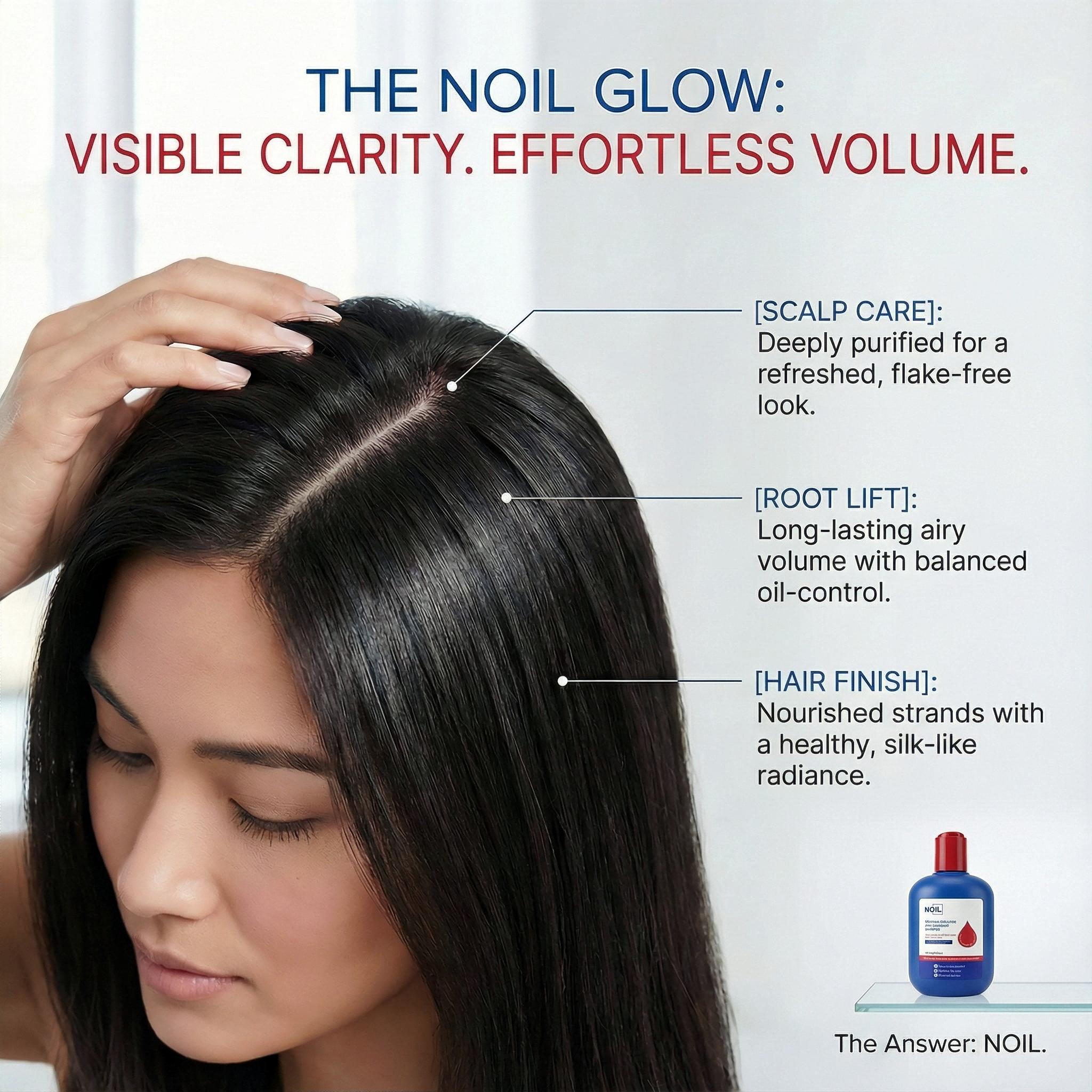 NOIL Selenium Disulfide Hair Care Shampoo Oil Control Refreshing Anti-Dandruff Anti-itch Scalp Cleansing Shampoo, 300ML