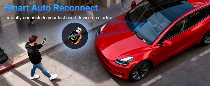 【YURNLV】X 2026 New Wireless CarPlay Converter, iPhone/Android Universal, Plug & Play, Zero Latency, Auto-Connect, Hands-Free Calling