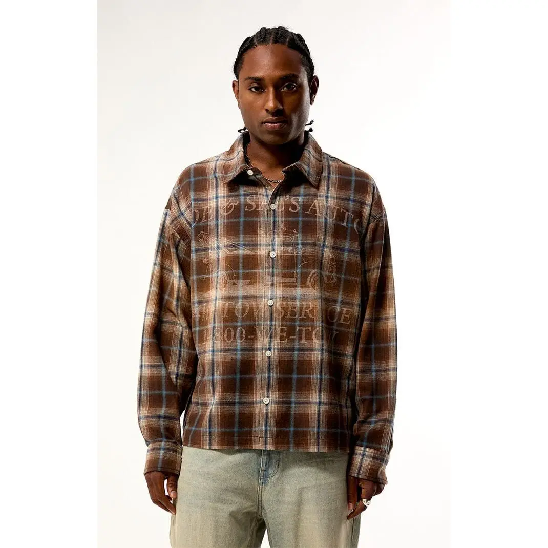 Pacsun Men's Joe Plaid Flannel Long Sleeve Shirt