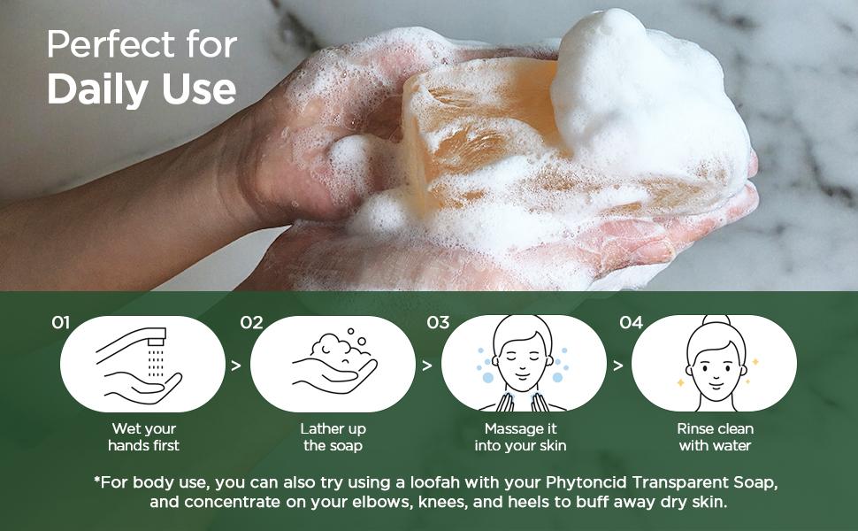 Phytoncid Transparent Soap For Sensitive Dry And Normal Skin. Body Care Body Wash Cleansing Gentle facial Cleanser Phytoncid Transparent Soap For Sensitive Dry And Normal Skin. Body Care Body Wash Cleansing Gentle facial Cleanser