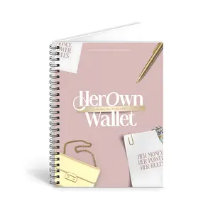Her Own Wallet Financial Planner for Women | Budget, Savings & Goal Planning with Expense Trackers & Savings Challenges Monthly Layouts Spiral Bound Notebook