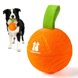 Potaroma Automatic Bouncing Dog Toy Ball with Rope, Motion Sensor Interactive Play, 3 Mode Settings, Durable E-TPU Construction, USB Rechargeable, 3.2" for Medium & Large Dogs