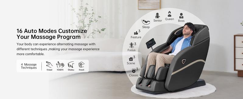 Real Relax massage chair Favor-22 full body zero gravity SL-Track shiatsu massage airbag with heating function Bluetooth comfort massage recliner