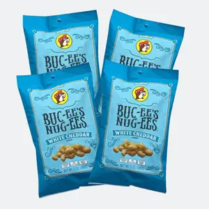Buc-ee's Nug-ees White Cheddar Bites - Crunchy Creamy Rich Flavor Snack by Howdy Bitez Cheesy Crispy Exterior Quality Ingredients Ideal for Snacking Chip Cheese - Artificial