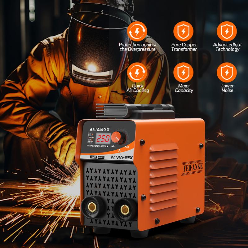 2026 NEW FEIFANKE MMA250A 110v welder machine, Portable MINI IGBT Stick Welding machine, LED Display Digital arc /mma Welder,For home use＆DIY man Gift