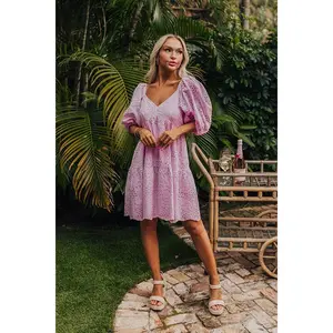 Stunning Gaze Eyelet Dress
