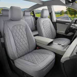 Nappa Fabric Luxury Waterproof Car Seat Covers - All-Season Cushion Fit for Honda Civic, Toyota Camry, Corolla, and More. Perfect for Sedans and SUVs with Front and Rear Protection - Enhanced Comfort and Style for Road Trips