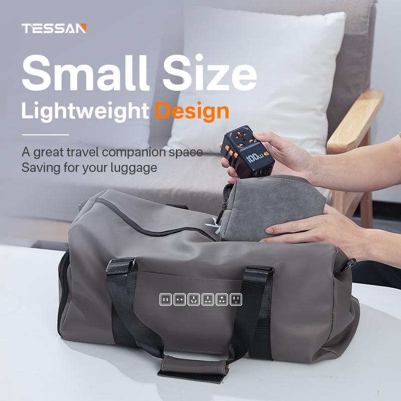 TESSAN Universal Travel Adapter 35W/65W/100W Fast Charging with 4 USB Ports & 1 Type C for US EU UK AUS Ireland(Type C/G/A/I) Plug , Portable Charger for Cellphone/Smartphone/Electronic Devices, Travel Essential