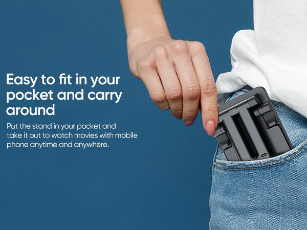 ARZOPA CellPhone Folding Stand, Adjustable & Foldable Sturdy Holder for Desk Smartphone Accessories Compatible iPhone, iPad, Portable Monitor 7"-15.6"