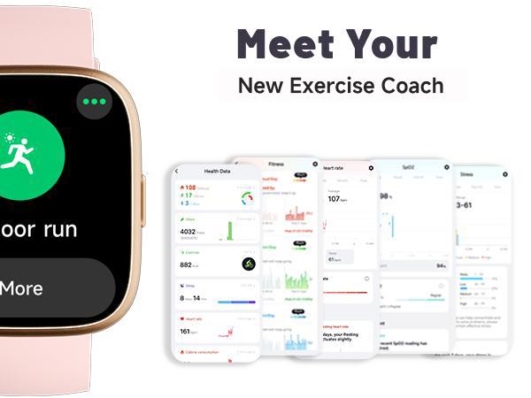 TOOBUR Smart Watch for Women Man, Fitness Tracker with Answer/Make Calls, Sports Watch with Sleep Monitor/100 Sports Models/IP68 Waterproof Pedometer, Smartwatch Compatible Android iOS