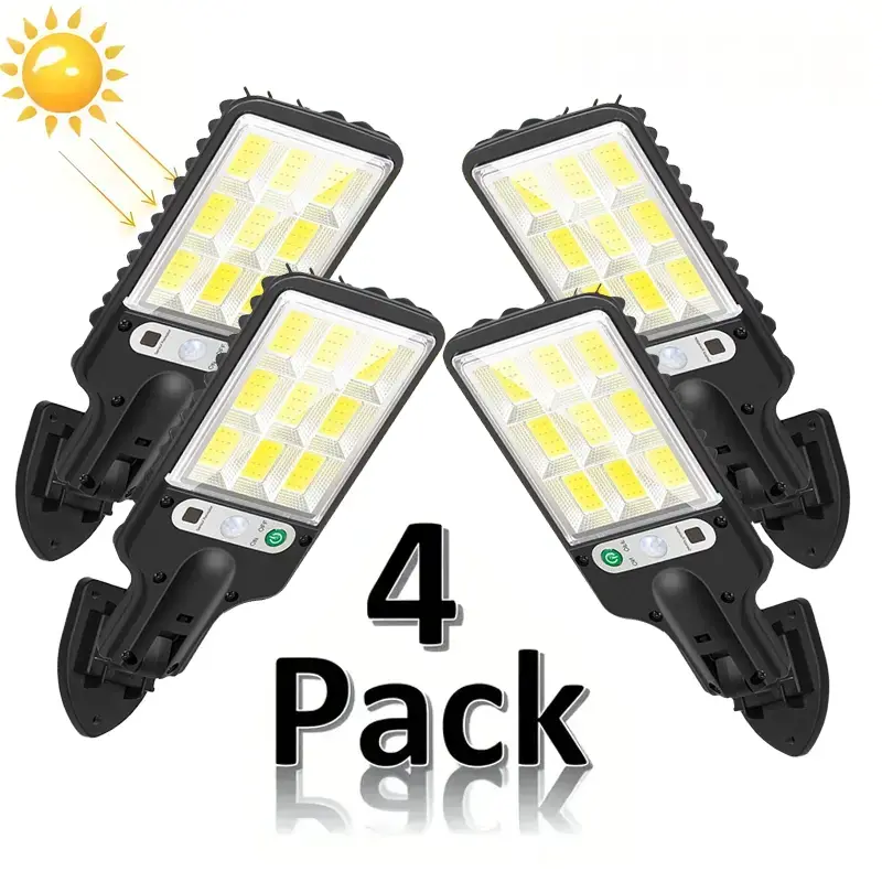 Solar Light Outdoor LED Solar Street Light, Remote Control Outdoor Motion Sensor Solar Wall Light,Waterproof Flood Light Lamps for Street, Flood Light Lamps for Street, Path, Garden, Patio, Steps