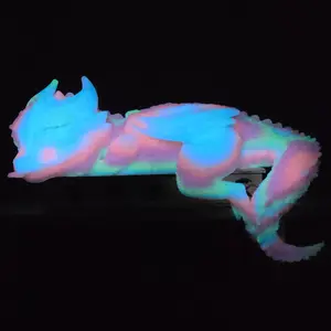 Sleeping Baby Dragon- 3d Printed Dragon statue too sit atop your bookshelf or windowsill, great for any Dragon lover!