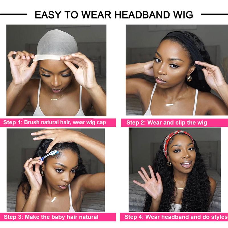 [Clearance Sale] Reshine Hair Afro Curly Headband Wigs Natural Looking 100% Human Hair Wigs For Beginners Easy To Go Headband Wig #dealsforyoudays