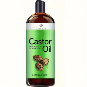 200ml castor oil body massage care oil, suitable for any skin type, both men and women, moisturizing and skin care, essential oil for arms, back, stomach, thighs, and whole body, multi-purpose