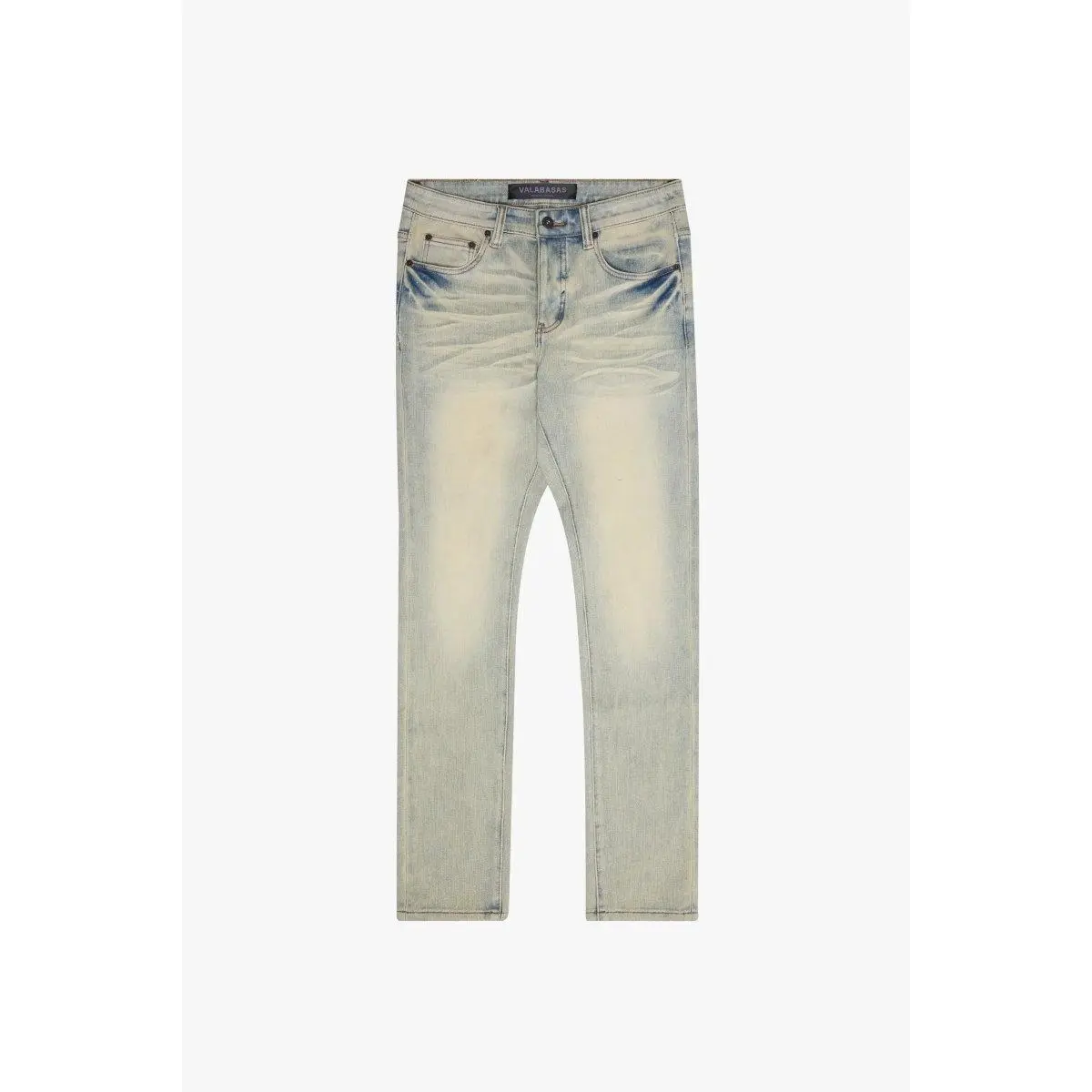 VALABASAS Men's Mr. Flex Jeans, Skinny Fit Fashion Apparel with Spandex in a Vintage Wash Cotton Blend, Menswear, Stretch, Classic, Denim, Retro Style, Elastane, Five Pockets
