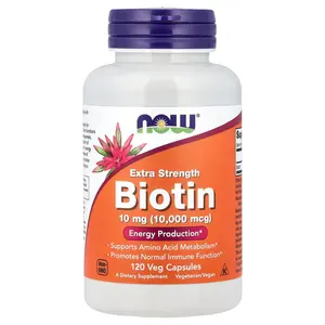 NOW Foods Biotin, 10 mg, 120 Veg Capsules