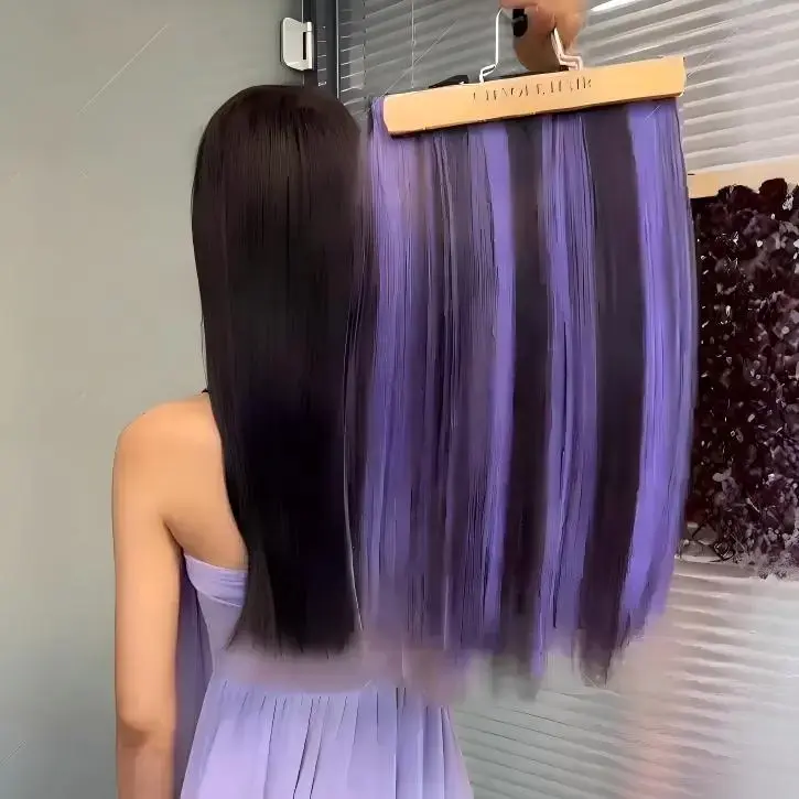 20inch Straight Brown mix Purple