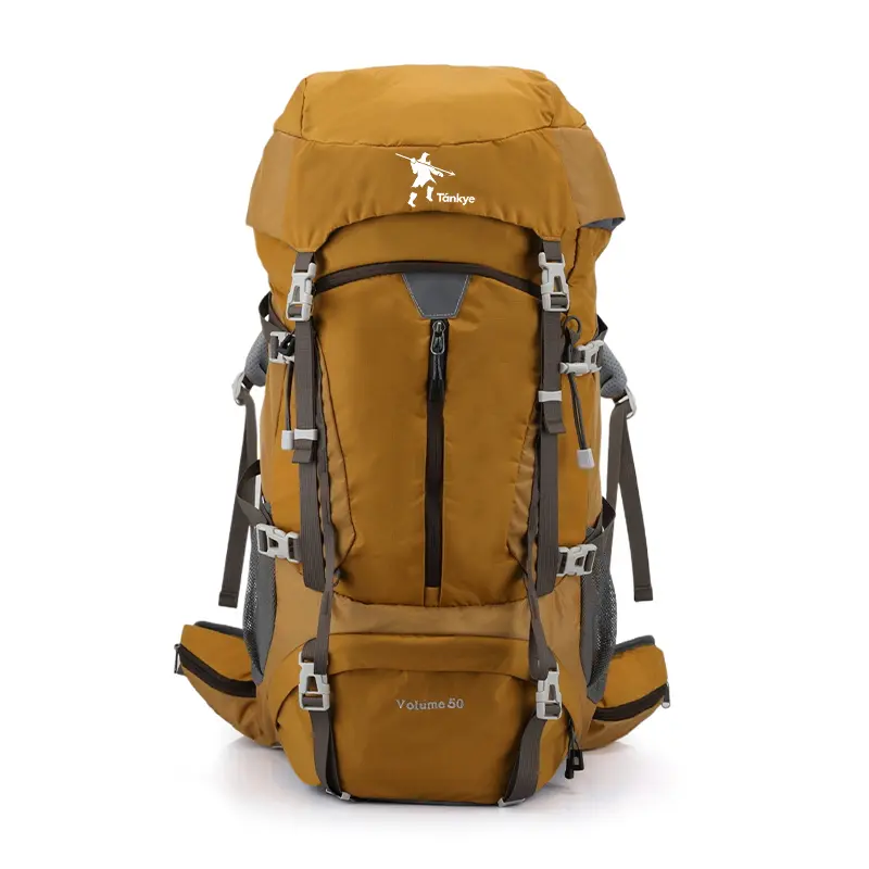 TANKYE 50L Large Waterproof Hiking Backpack - Durable, Lightweight, Portable Unisex Outdoor Rucksack with Rain Cover, Functional for Outdoors Camping