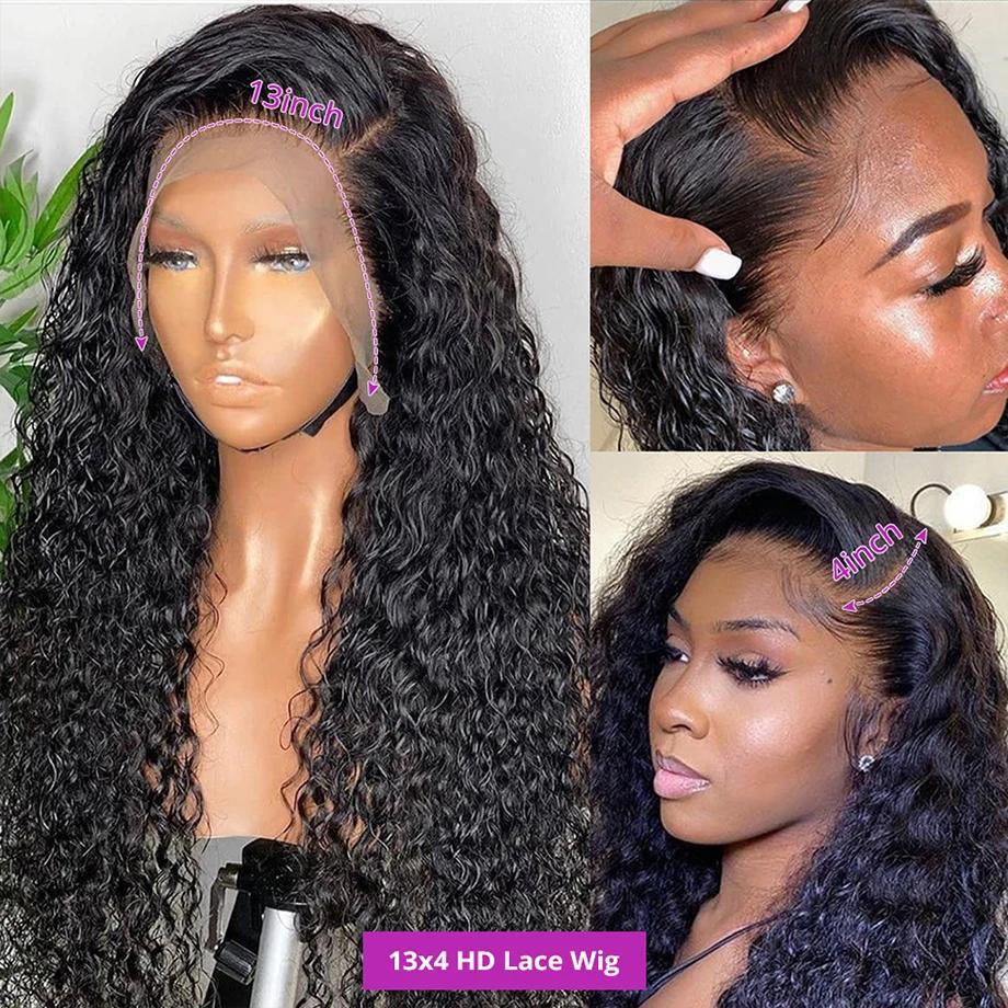 Bling Hair 36 38 Inch Water Wave 13X4 Transparent Lace Front Wigs Water Wave 13X6 Frontal Wig Hd Lace Human Hair 180 Density Wigs Natural Hairline For Black Women Bling Hair 36 38 Inch Water Wave 13X4 Transparent Lace Front Wigs Water Wave 13X6 Frontal Wig Hd Lace Human Hair 180 Density Wigs Natural Hairline For Black Women