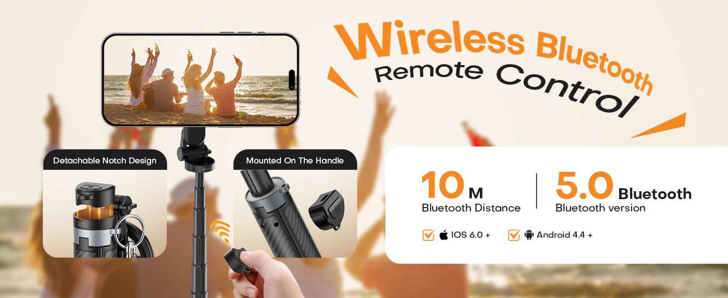 2026 4-in-1 Multifunctional Magnetic mini Selfie Stick with 360° Rotation Compact Stylish Wireless Bluetooth Control Magnetic Phone Holder for Selfies Video Recording Vlogging Compatible with Most Phones - Stabilizer Camera,Maxinum extend to 14.96 inches