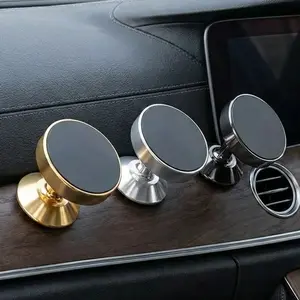 Mini Strong Magnetic Phone Holder TikTok Viral Stand 360° Rotatable Multi-Angle Adjustable Instant Adsorption Stable Non-Slip Compact Portable for Office Study Home Travel with 2pcs Metal Plates