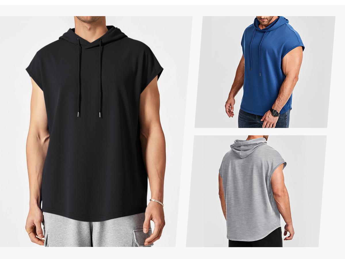 JMIERR Men's Drawstring Hooded Shirts - Casual Loose Fit Cotton Hoodies Tee Shirt for Daily Wear