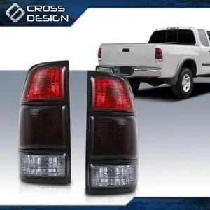 CROSSDESIGN Fit For Dark Red 2000 2001 2002 2003 2004 Toyota Tundra Tail Lights Lamps LH RH