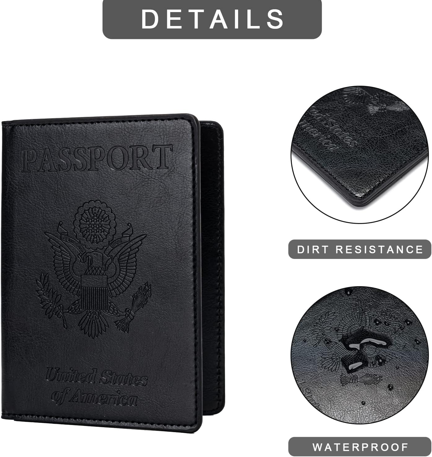 [New deal] 2 Pcs Passport holders，Ultra Slim passport wallet，PU Leather Passport Cover for Women and Men