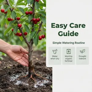 Cherry Tree Seedling – Easy-to-Grow Indoor and Outdoor Plant for Home Gardens, Perfect for Beginners and Busy Lifestyles
