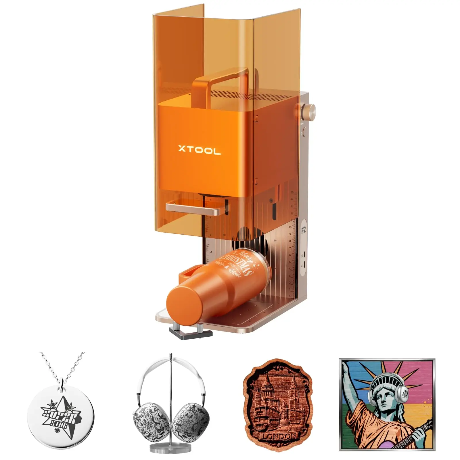 [LIVE ONLY] xTool F2 5W IR & 15W Diode Dual Laser Engraver, Built-in 50MP Camera, 6000mm/s Ultra Fast, 3D Embossing, Color Marking on Metal, On-Site & Small-Batch Ready, Portable Desktop Laser Engraving Machine