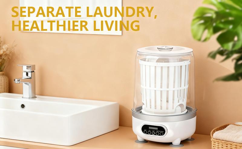 【Latest Products】Mini Washing Machine (Green), Rechargeable Portable Underwear Washing Machine, 3L Extra Large Capacity, Suitable for Travel,Apartment,Camping