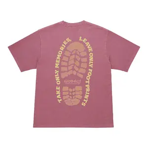 Gramicci Footprints Pigment Dyed SS Tee - Red