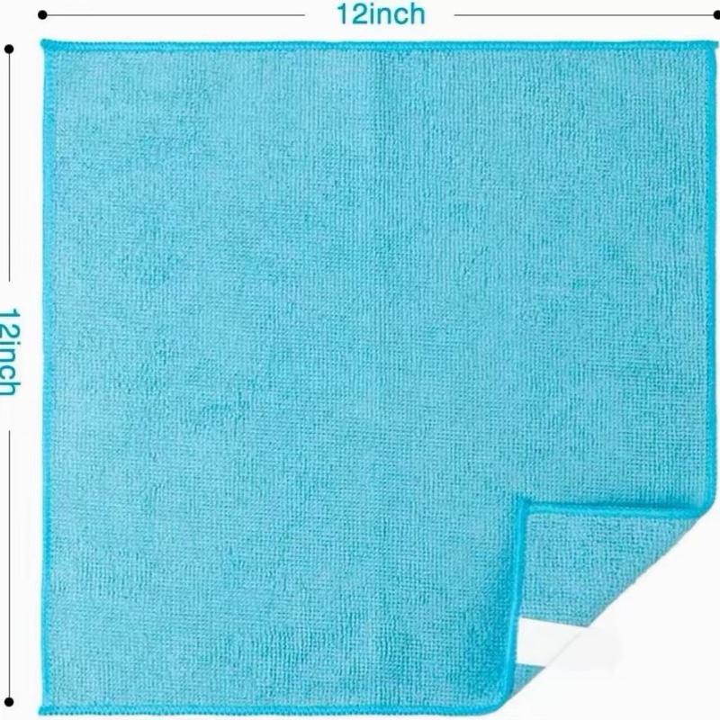 Microfiber Reusable 300gsm Square Towels Knitted Cloth Rags for Kitchen Bath Wall Glass Car Cleaning Packaged in Bag