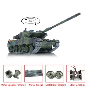 Henglong 1/16 Scale 7.0 Upgraded Metal Ver German Leopard2A6 RTR RC Tank 3889