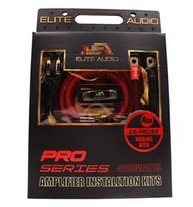 Elite Audio EA-PROK4 4 Gauge Amp Kit Pro Series 100% OFC Copper True Gauge Complete Amplifier Wiring Kit