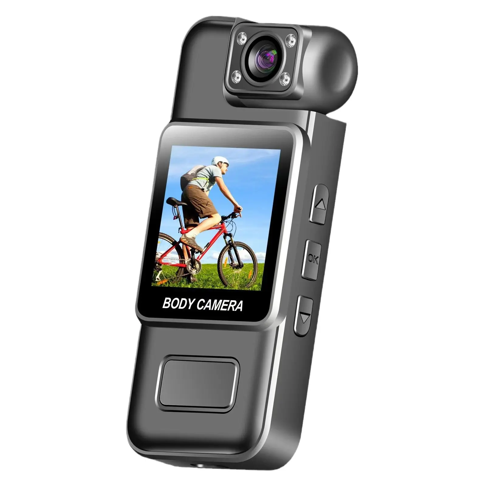 1080P High-Definition Fixed Unisex Portable Mini Body Cam - Tiny Clip-On LCD Digital Vlogging Camera Recorder with IR Night Vision, Loop Recording, Hands-Free Shooting, Screen Preview (SD Card Not Included, Outdoor Gadget)