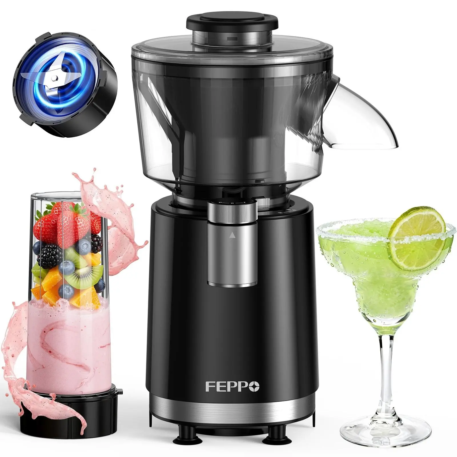 FEPPO Snow Cone Machine & Smoothie Blender 2 in 1, 700W Powerful Shaved Ice Machine Slushine Machine, Healthy Frozen Drink Maker with Stainless Steel Blade & Smoothie Recipe, for Home Kitchen Party,back to school,back to school haul