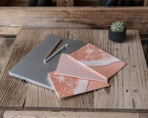 Coral Marble Notebook Set - 8 Pack A5 Sewn Notebook (no box)