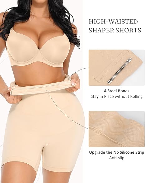 FeelinGirl Tummy Control Shapewear Shorts Shaper for Women High-Waisted Thigh Springtok Fit Everyday