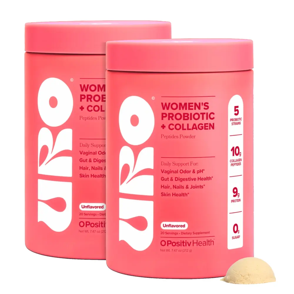 URO Women’s Probiotic + Collagen Powder for Vaginal, Gut & Skin Health - 2 bottle URO Women’s Probiotic + Collagen Powder for Vaginal, Gut & Skin Health - 2 bottle