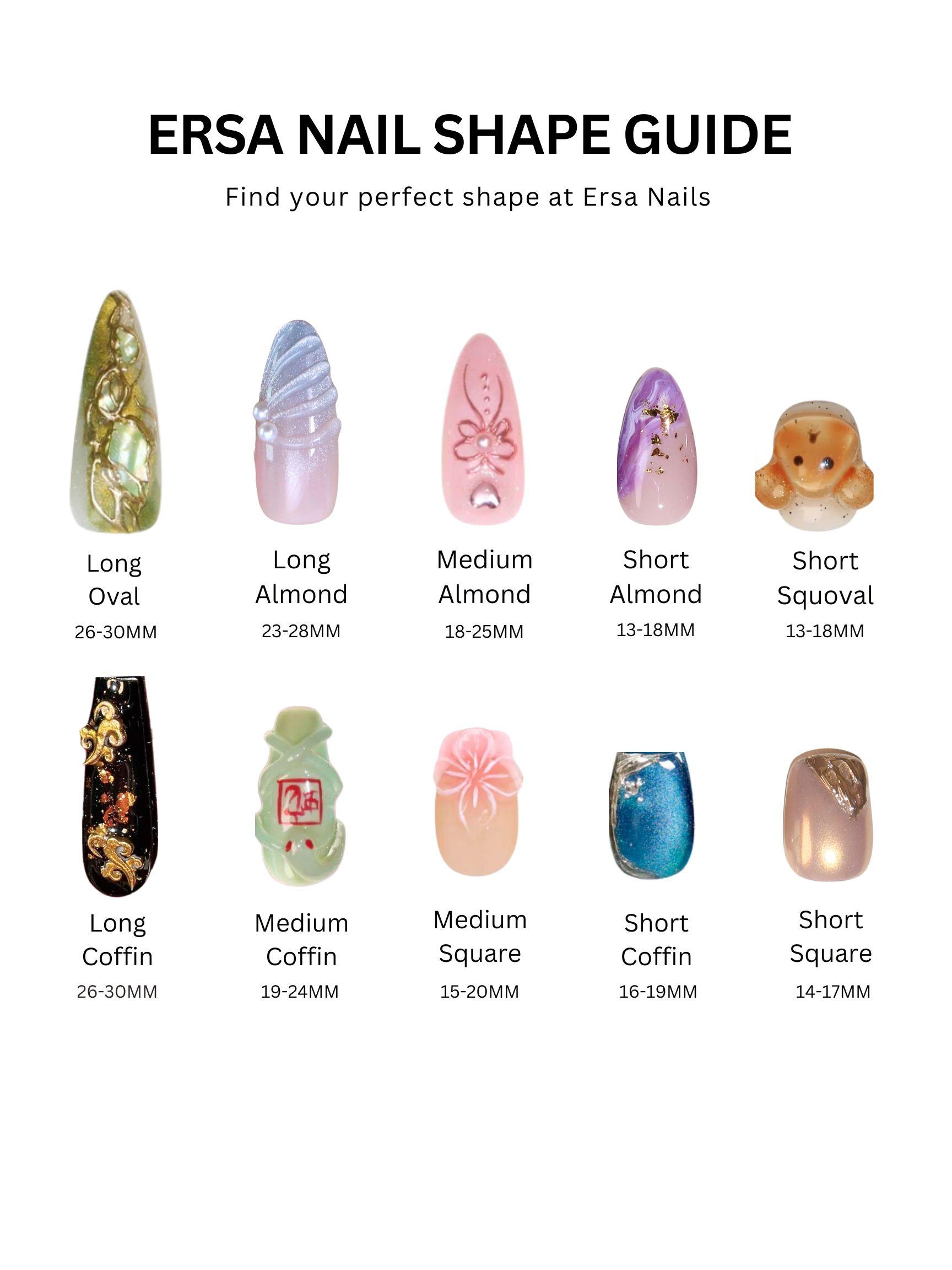 ErsaNails FALL Collection – Handmade Press-On Nails 10PCS | Acrylic, Reusable, Salon-Quality, Long-Lasting, Glossy Design